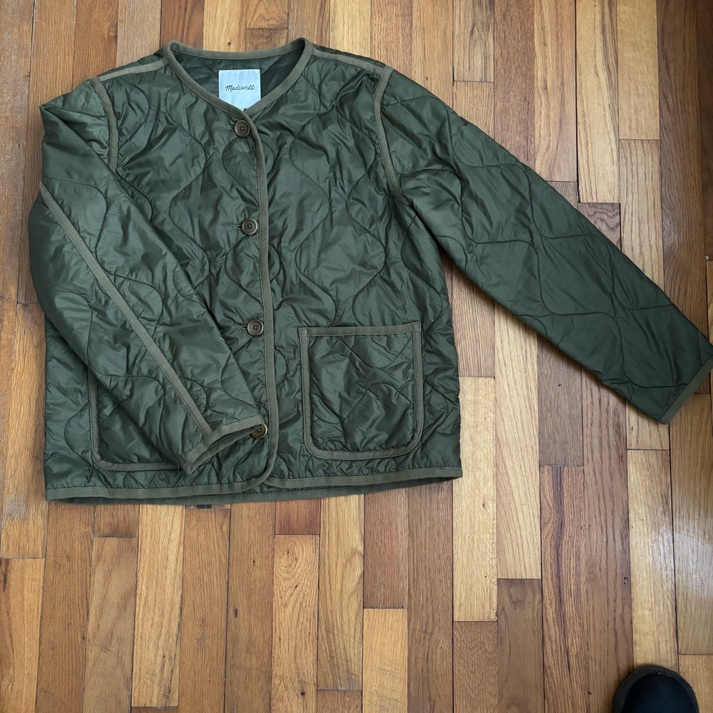 Madewell Khaki Quilted Jacket